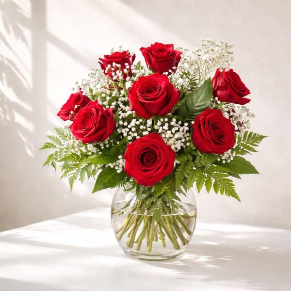 Arreglo Clásico de Rosas Rojas