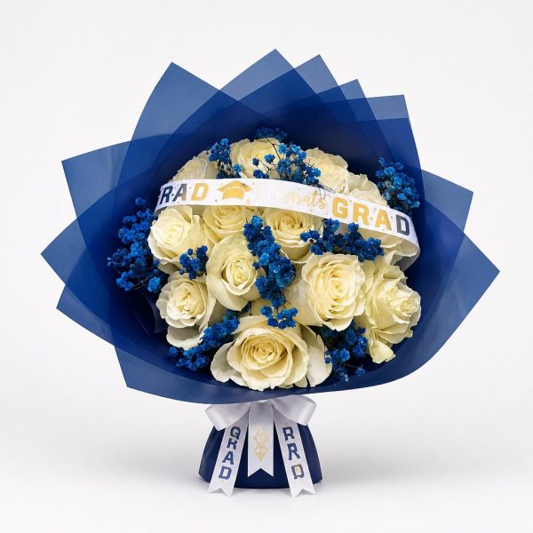 Ramo Graduación Azul Elegante